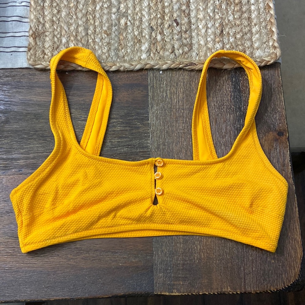Aerie Jacquard scoop bathing suit top